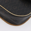 Christian Dior Honeycomb Canvas Shoulder Bag PVC Black Gold Auth fm5155-11
