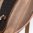 Christian Dior Honeycomb Canvas Shoulder Bag PVC Black Gold Auth fm5155-16