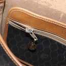 Christian Dior Honeycomb Canvas Shoulder Bag PVC Black Gold Auth fm5155-19