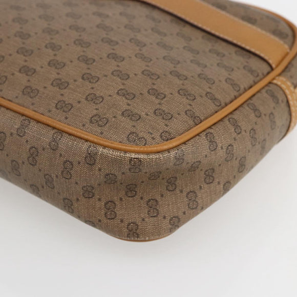 GUCCI Micro GG Supreme Clutch Bag PVC Beige Gold 014 58 0097 Auth fm5160