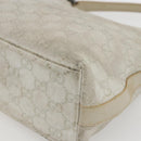 GUCCI GG Canvas Guccissima Bag Suede Light Beige Silver 000 0602 Auth fm5161-14