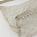 GUCCI GG Canvas Guccissima Bag Suede Light Beige Silver 000 0602 Auth fm5161-15