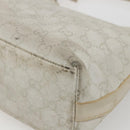 GUCCI GG Canvas Guccissima Bag Suede Light Beige Silver 000 0602 Auth fm5161-9