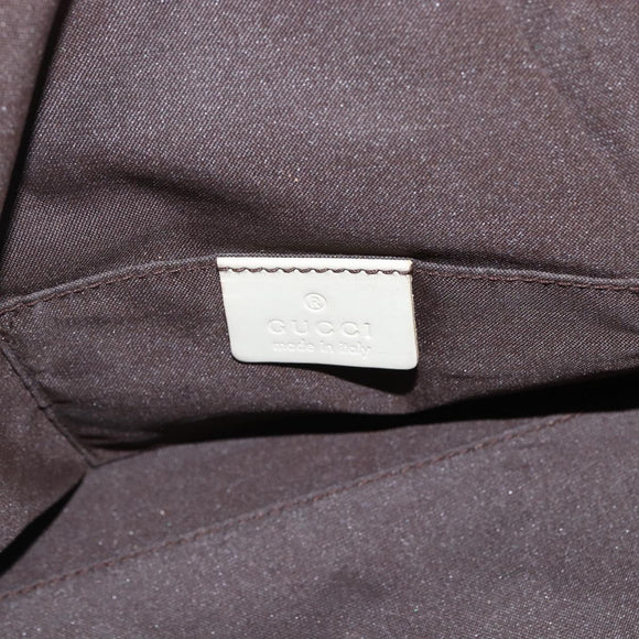 GUCCI GG Canvas Guccissima Bag Suede Light Beige Silver 000 0602 Auth fm5161