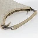 GUCCI GG Canvas Guccissima Bag Suede Light Beige Silver 000 0602 Auth fm5161-7