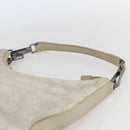 GUCCI GG Canvas Guccissima Bag Suede Light Beige Silver 000 0602 Auth fm5161-8