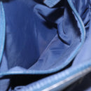GUCCI GG Canvas Shoulder Bag Nylon Leather Blue Silver 510342 Auth fm5162-23