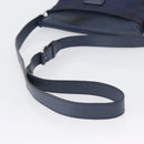 GUCCI GG Canvas Shoulder Bag Nylon Leather Blue Silver 510342 Auth fm5162-7