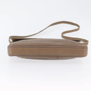 GUCCI Shoulder Bag Leather Beige Gold Auth fm5163-10