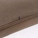 GUCCI Shoulder Bag Leather Beige Gold Auth fm5163-15