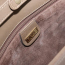 GUCCI Shoulder Bag Leather Beige Gold Auth fm5163-17