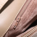 GUCCI Shoulder Bag Leather Beige Gold Auth fm5163-22