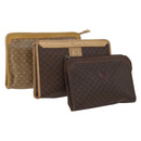CELINE Macadam Canvas Tasche PVC-Leder 3er Set Braun Beige Auth fm5164-1