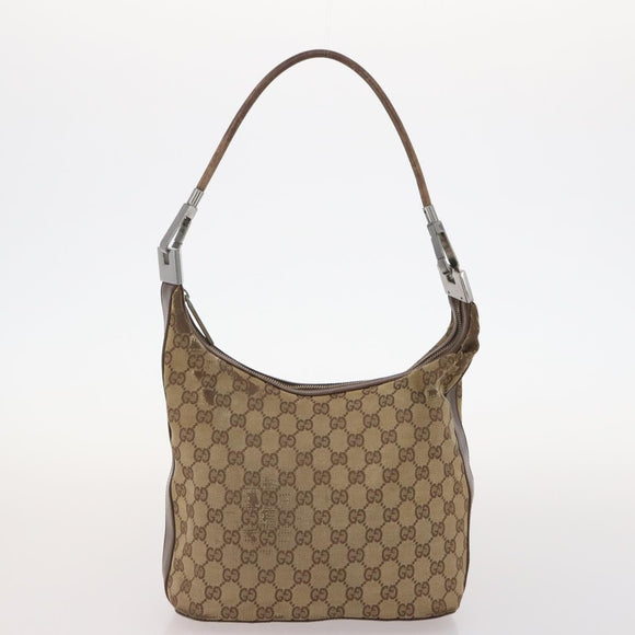 GUCCI GG Supreme GG Canvas Hand Bag PVC Canvas 2 Set Navy Beige Auth fm5165