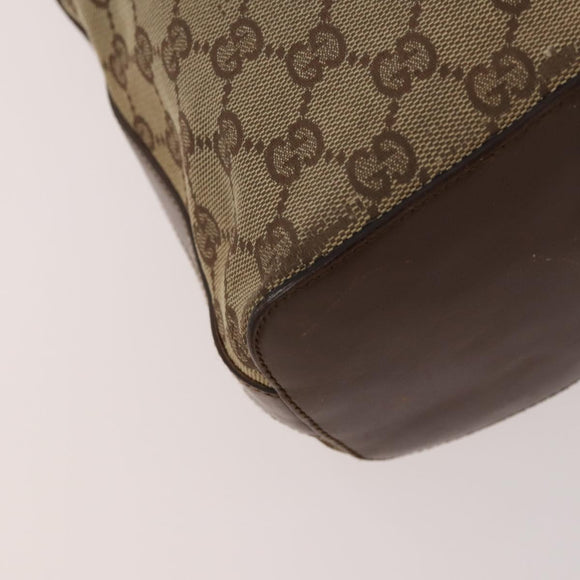 GUCCI GG Supreme GG Canvas Hand Bag PVC Canvas 2 Set Navy Beige Auth fm5165