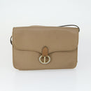 Christian Dior Clutch Bag Leather 2 Set Bordeaux Beige Auth fm5166-11