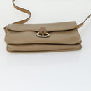 Christian Dior Clutch Bag Leather 2 Set Bordeaux Beige Auth fm5166-16