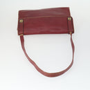 Christian Dior Clutch Bag Leather 2 Set Bordeaux Beige Auth fm5166-5