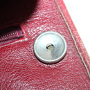 Christian Dior Clutch Bag Leather 2 Set Bordeaux Beige Auth fm5166-9