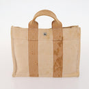 HERMES Fourre Tout Hand Bag Canvas 3 Set Orange Gray black Auth fm5167-16