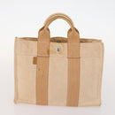 HERMES Fourre Tout Hand Bag Canvas 3 Set Orange Gray black Auth fm5167-17