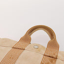 HERMES Fourre Tout Hand Bag Canvas 3 Set Orange Gray black Auth fm5167-20