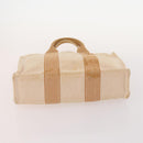 HERMES Fourre Tout Hand Bag Canvas 3 Set Orange Gray black Auth fm5167-21
