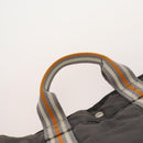 HERMES Fourre Tout Hand Bag Canvas 3 Set Orange Gray black Auth fm5167-6