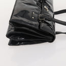 Salvatore Ferragamo Gancini Bag Patent Leather 3 Set Black Beige Auth fm5168-11