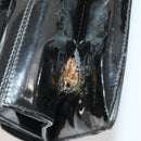 Salvatore Ferragamo Gancini Bag Patent Leather 3 Set Black Beige Auth fm5168-15