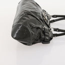 Salvatore Ferragamo Gancini Bag Patent Leather 3 Set Black Beige Auth fm5168-19