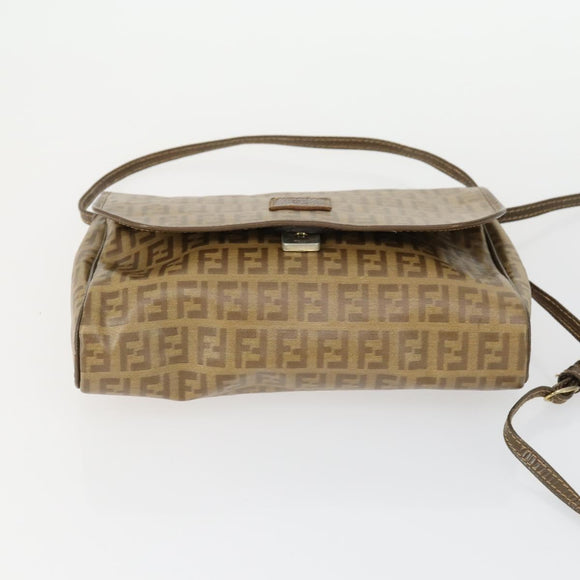 FENDI Zucchino Zucca Bag Nylon Leather PVC Canvas 2 Set Black Brown Auth fm5169