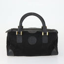 FENDI Zucchino Zucca Bag Nylon Leather PVC Canvas 2 Set Black Brown Auth fm5169-17