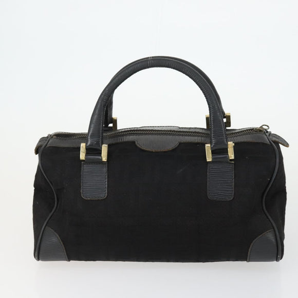 FENDI Zucchino Zucca Bag Nylon Leather PVC Canvas 2 Set Black Brown Auth fm5169