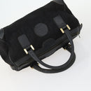 FENDI Zucchino Zucca Bag Nylon Leather PVC Canvas 2 Set Black Brown Auth fm5169-20