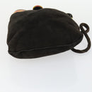 FENDI Zucchino Zucca Bag Nylon Leather PVC Canvas 2 Set Black Brown Auth fm5169-28