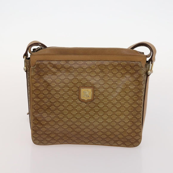 CELINE Macadam Canvas Bag PVC Leather 3 Set Brown Beige Navy Auth fm5170