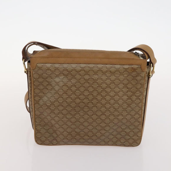 CELINE Macadam Canvas Bag PVC Leather 3 Set Brown Beige Navy Auth fm5170