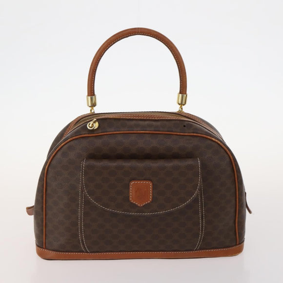 CELINE Macadam Canvas Bag PVC Leather 3 Set Brown Beige Navy Auth fm5170