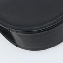SAINT LAURENT Shoulder Bag Leather Black Gold Auth fm5171-16