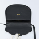 SAINT LAURENT Shoulder Bag Leather Black Gold Auth fm5171-10