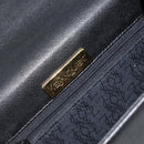 SAINT LAURENT Shoulder Bag Leather Black Gold Auth fm5171-11