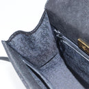SAINT LAURENT Shoulder Bag Leather Black Gold Auth fm5171-18