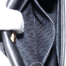 SAINT LAURENT Shoulder Bag Leather Black Gold Auth fm5171-20
