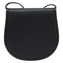 SAINT LAURENT Shoulder Bag Leather Black Gold Auth fm5171-2