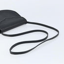 SAINT LAURENT Shoulder Bag Leather Black Gold Auth fm5171-7