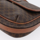 CELINE Macadam Canvas Shoulder Bag PVC Leather Brown Gold Auth fm5173-14