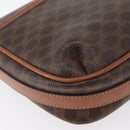 CELINE Macadam Canvas Shoulder Bag PVC Leather Brown Gold Auth fm5173-15