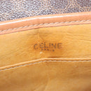 CELINE Macadam Canvas Shoulder Bag PVC Leather Brown Gold Auth fm5173-19
