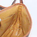 CELINE Macadam Canvas Shoulder Bag PVC Leather Brown Gold Auth fm5173-20